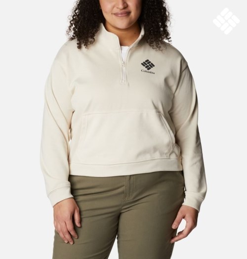 Hanorace Columbia Trek French Terry Half Zip Dama Albi | Plus Size IRZ178M0S